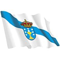 Artimagen Pegatina Bandera Ondeante Galicia 65x45 mm.